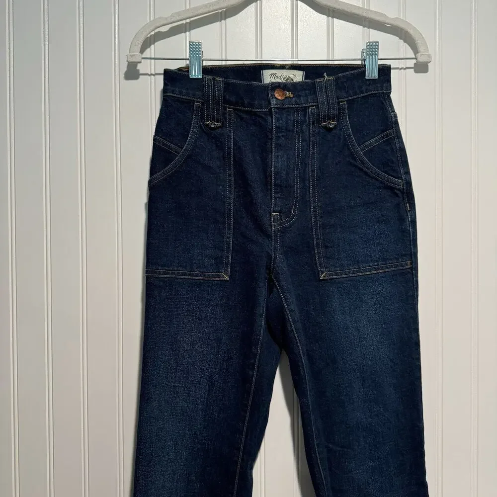 Madewell High Rise Bootcut Jeans Carpenter Edition Dark Wash Size 23